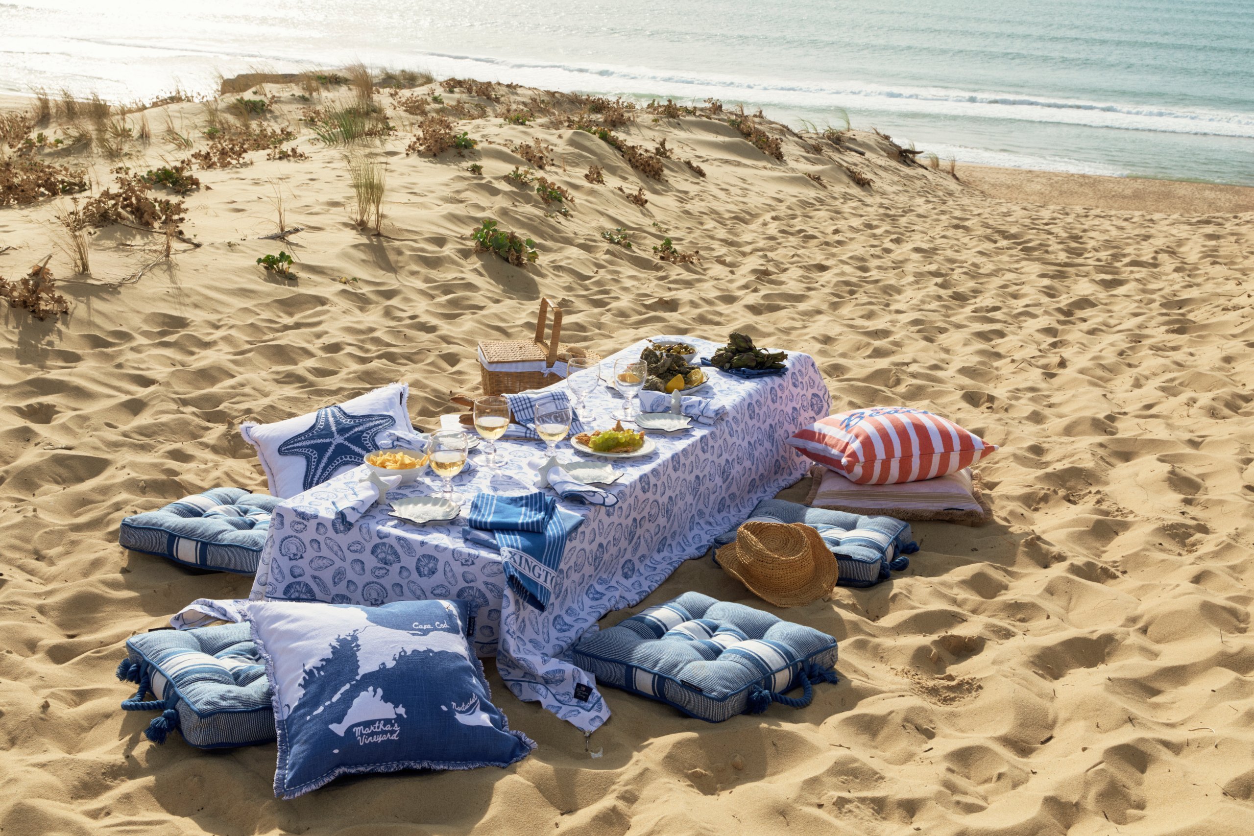 Skål Shell Stoneware Small Dish White/Blue fra Lexington - Bilde 5