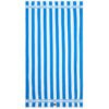 Badehåndkle 100x180 striped cotton terry blue & white fra lexington