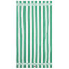 Badehåndkle 100x180 striped cotton terry green & white fra lexington