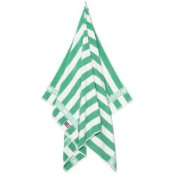 Alternative view of Badehåndkle 100x180 Striped Cotton Terry Green/White fra Lexington