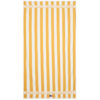 Badehåndkle 100x180 striped cotton terry yellow & white fra lexington