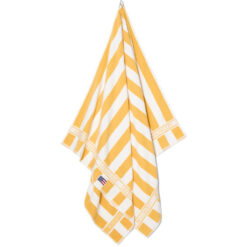 Alternative view of Badehåndkle 100x180 Striped Cotton Terry Yellow/White fra Lexington