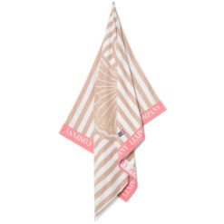 Alternative view of Badehåndkle 100x180 Summer Cotton Velour Beige/White/Pink fra Lexington