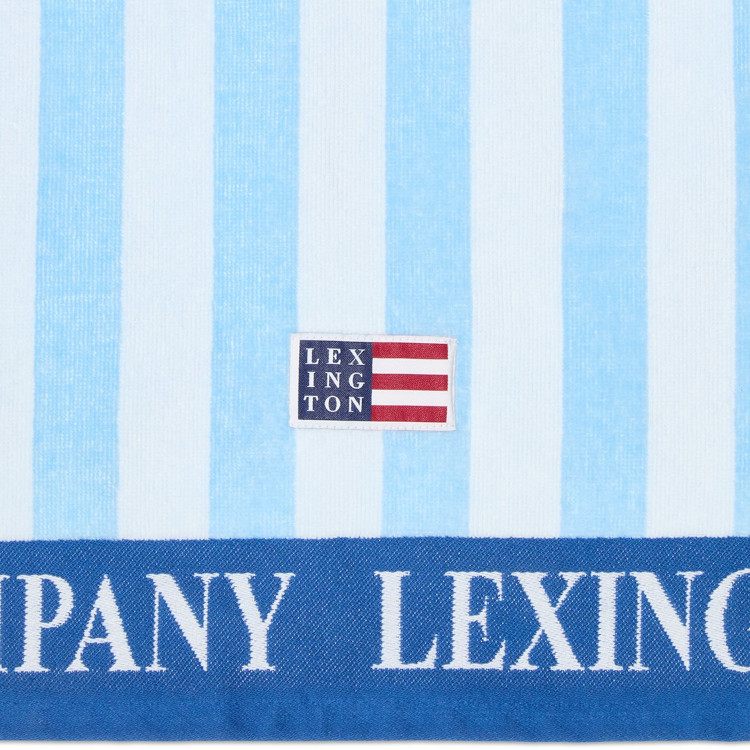 Badehåndkle 100x180 Summer Cotton Velour Blue/White fra Lexington - Bilde 3