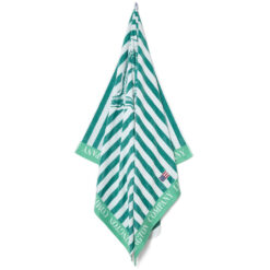 Alternative view of Badehåndkle 100x180 Summer Cotton Velour Green/White fra Lexington