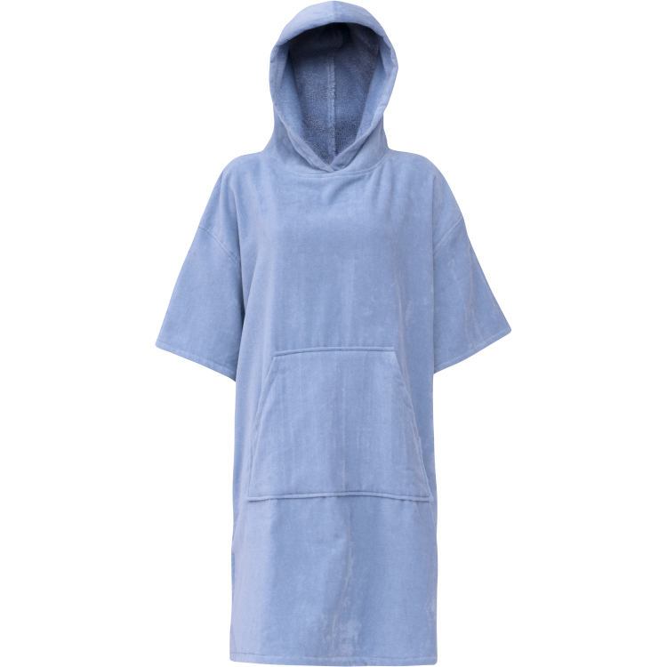 Chill_Badeponcho_Blå_Forfra_Hette
