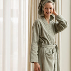 Alternative view of Høie Gaia morgenkåpe dame - Dus Grønn