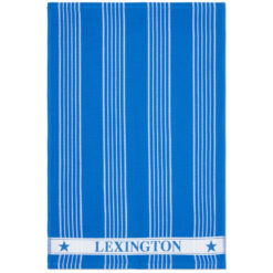 Alternative view of Kjøkkenhåndkle 50x70 Striped Organic Cotton Terry Blue/white fra Lexington