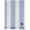 Pledd 130x170 striped, checked white & blue fra lexington