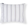 Putetrekk 50x70 dobby striped washed cotton percale white, blue & beige1