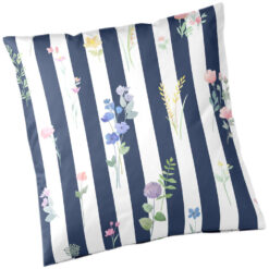 Putetrekk 50x70 flowerstripe marine fra elegante