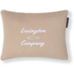 Pyntepute 40x30 logo organic cotton beige & white fra Lexington