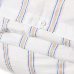 Alternative view of Sengesett Dobby Striped Washed Cootton Percale - White/Blue/Beige fra Lexington