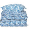 Sengesett flower printed blue & white fra lexington
