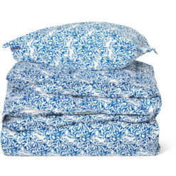 Sengesett flower printed blue & white fra lexington