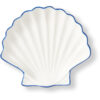 Skål, shell stoneware white & blue fra lexington