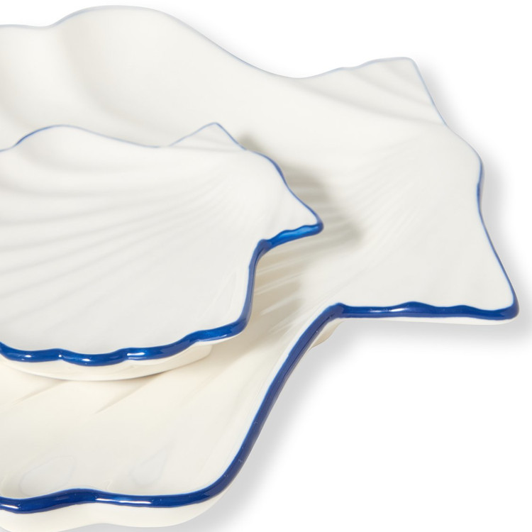 Skål Shell Stoneware Small Dish White/Blue fra Lexington - Bilde 3