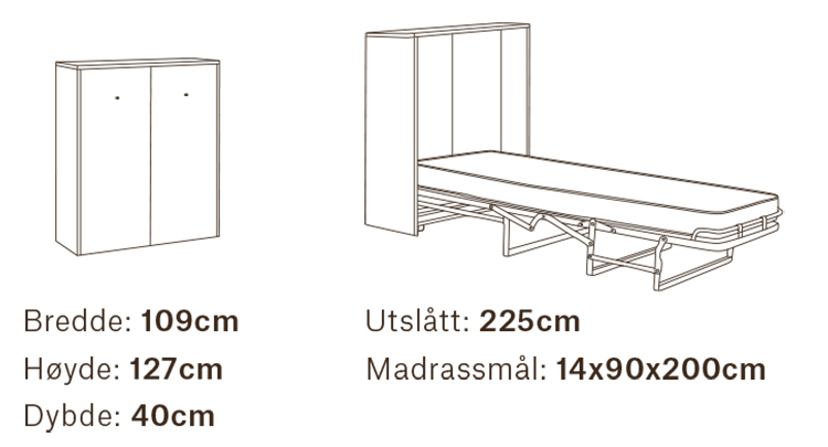 Hovden BEDinBox 90 cm skapseng