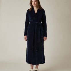 Alternative view of Badekåpe i Velour - Dark Blue fra Lexington