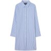 Nattskjorte flannel blue & white stripe fra lexington
