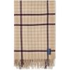 Pledd checked recycled wool beige & fig fra lexington