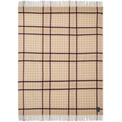 Alternative view of Pledd 130x170 Checked Recycled Wool beige/fig fra Lexington