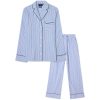 Pyjamas set flannel blue & white stripe fra lexington