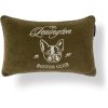 Pyntepute 30x50 boston club organic cotton velvet olive & light beige fra lexington