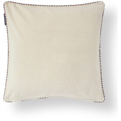 Alternative view of Pynteputetrekk 50x50 Boston Club organic cotton velvet Lt beige/fig fra Lexington