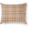 Putetrekk 50x70 checked cotton flannel fudge, beige & fig fra lexington