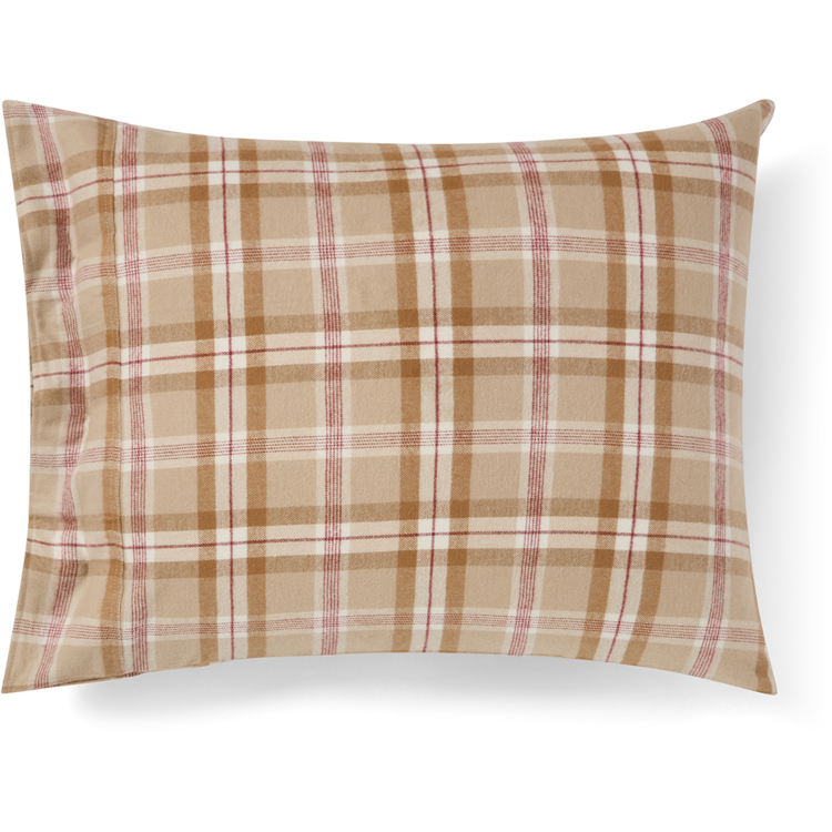 Putetrekk 50x70 Checked Cotton Flannel Fudge/Beige/Fig fra Lexington - Bilde 2