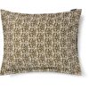 Putetrekk 50x70 ornament cotton sateen olive & white fra lexington