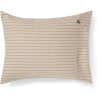 Putetrekk 50x70 pin striped cotton flannel beige & brown fra lexington