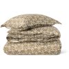Sengesett ornament cotton sateen olive & white fra lexington