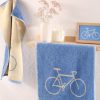 CAWÖ Håndkle Postcard 30X50 Bicycle Blå - Bilde 3