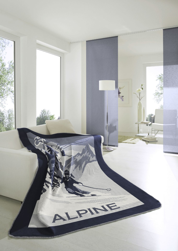 Biederlack Pledd Alpine Ski 150x200 - Bilde 3
