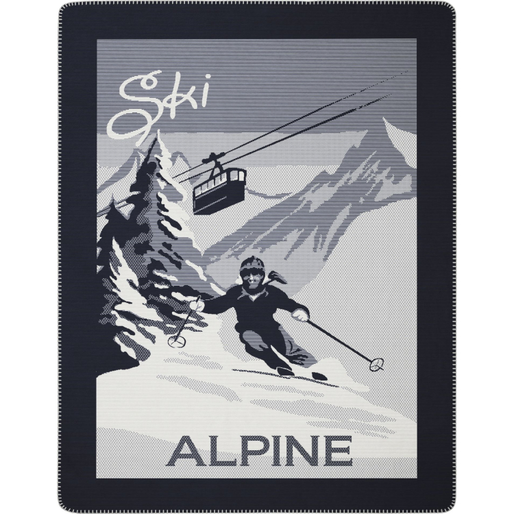 Biederlack pledd Alpine Ski 150x200