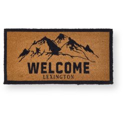 Dørmatte welcome coir fibre natural, blue fra lexington