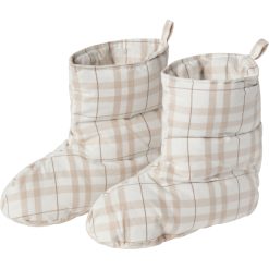 Dunsokk charlie re-down beige, white check fra lexington