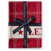 Kjøkkenhåndkle 50x70 cotton jacquard 2pk rød & hvit fra lexington