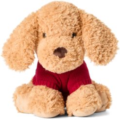 Kosedyr holiday dog teddy beige, red fra lexington