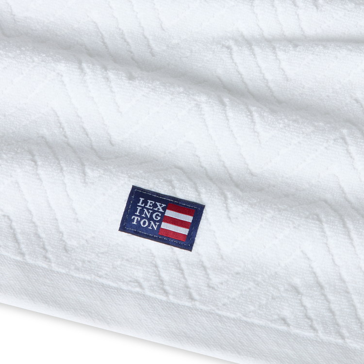 Håndkle Herringbone White fra Lexington - Bilde 5