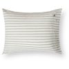 Putetrekk 50x70 Stripe Cotton Flannel white, green, beige fra lexington