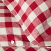 Sengesett Checked cotton flanell Rød/Lt Beige fra Lexington - Bilde 2