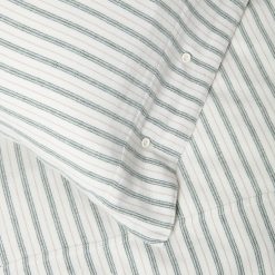 Alternative view of Sengesett Stripe Cotton Flanell Hvit/Grønn/Beige fra Lexington