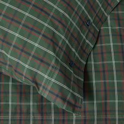 Alternative view of Sengesett Checked Cotton Percale Grønn/Navy/Hvit/Rød fra Lexington