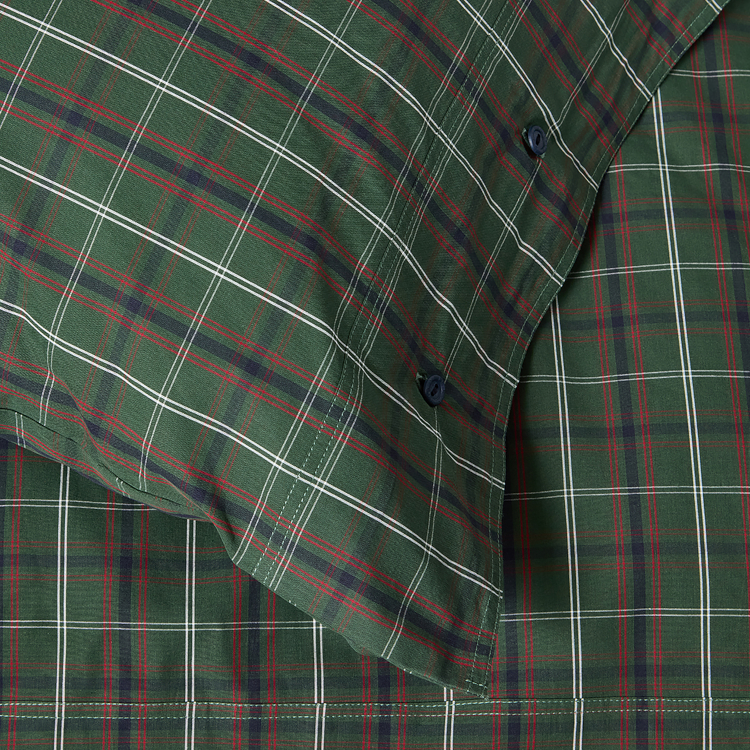 Sengesett Checked Cotton Percale Grønn/Navy/Hvit/Rød fra Lexington - Bilde 2